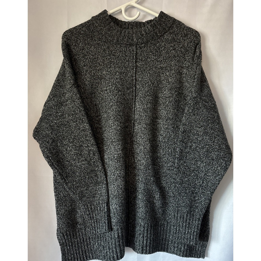 Maurices Women's Sweater Charcoal Gray Heather Long Sleeve XL Cozy